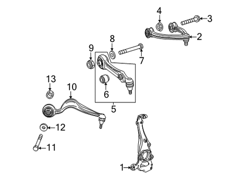 Lower Control Arm Diagram for 297-330-19-00