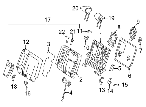 Seat Back Cover Diagram for 463-920-49-06-8U00