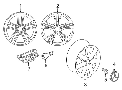 2016 Mercedes-Benz GLC300 Wheels Diagram 2