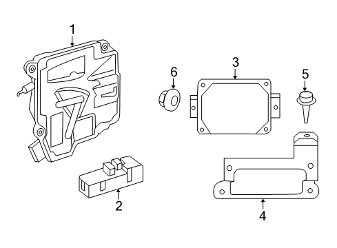 2012 Mercedes-Benz E350 Control Components Diagram 1