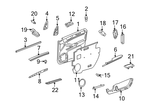 2010 Mercedes-Benz ML550 Front Door Diagram 2