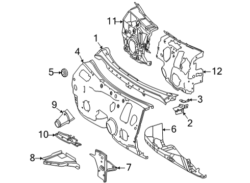 Cowl Panel Extension Diagram for 223-625-19-00