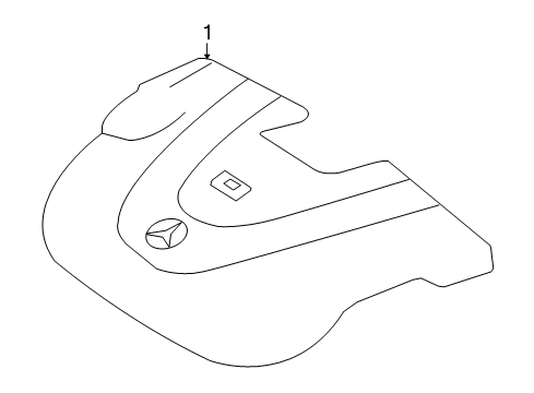 2005 Mercedes-Benz SLK350 Engine Appearance Cover Diagram