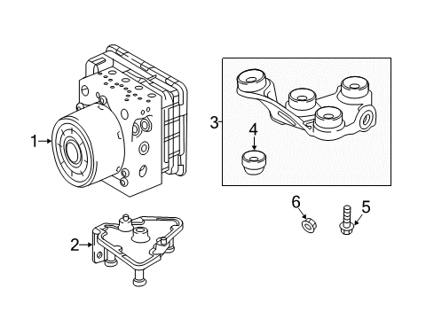 2019 Mercedes-Benz GLC63 AMG ABS Components, Electrical Diagram 2