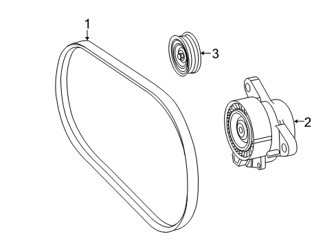 2017 Mercedes-Benz SL450 Belts & Pulleys, Maintenance Diagram