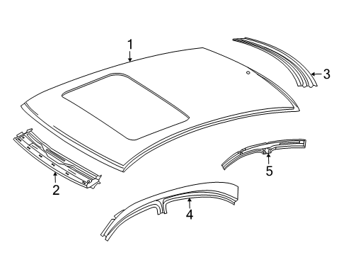 2014 Mercedes-Benz E550 Roof & Components Diagram 2