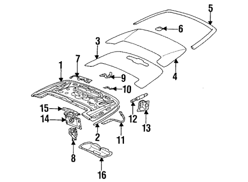 1994 Mercedes-Benz E320 Storage Compartment Diagram