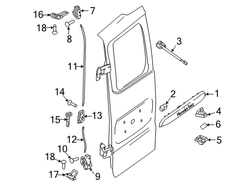 2021 Mercedes-Benz Metris Lock & Hardware Diagram 1