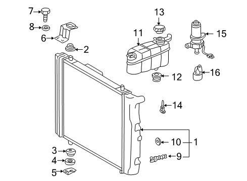 Radiator Hose Diagram for 463-501-65-82