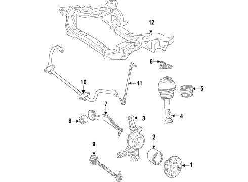 2013 Mercedes-Benz E350 Front Suspension, Control Arm, Stabilizer Bar Diagram 10