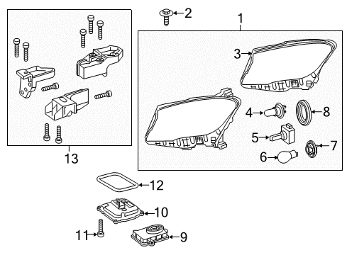 2017 Mercedes-Benz GLA250 Bulbs Diagram 2