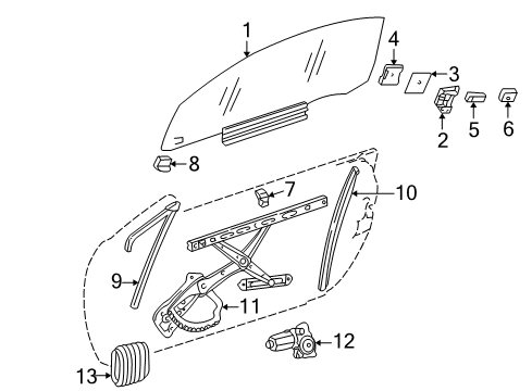 Window Motor Diagram for 210-820-46-42