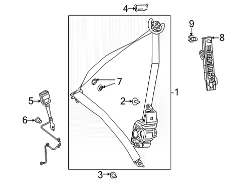 2023 Mercedes-Benz GLA250 Seat Belt Diagram