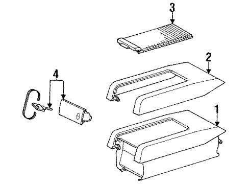 1990 Mercedes-Benz 300E Console Diagram