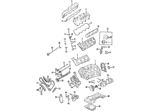 2005 Mercedes-Benz ML350 Engine Parts & Mounts, Timing, Lubrication System Diagram 2