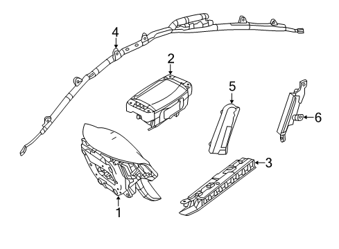 2019 Mercedes-Benz CLA45 AMG Air Bag Components Diagram 1