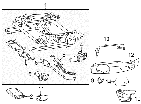 2014 Mercedes-Benz SLK350 Tracks & Components Diagram