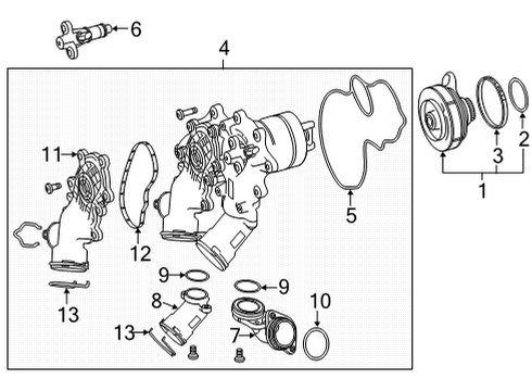 2021 Mercedes-Benz GLC63 AMG Water Pump