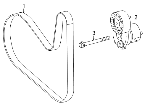 2022 Mercedes-Benz GLC43 AMG Belts & Pulleys  Diagram 1