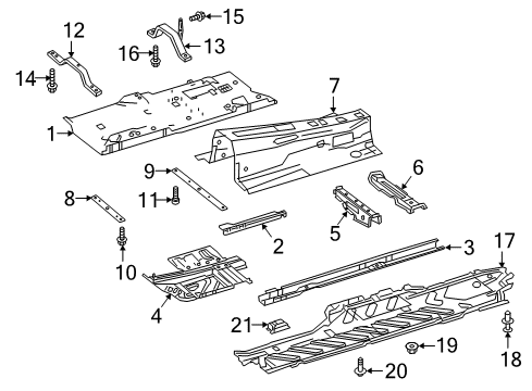 2023 Mercedes-Benz E450 Floor & Rails Diagram 2