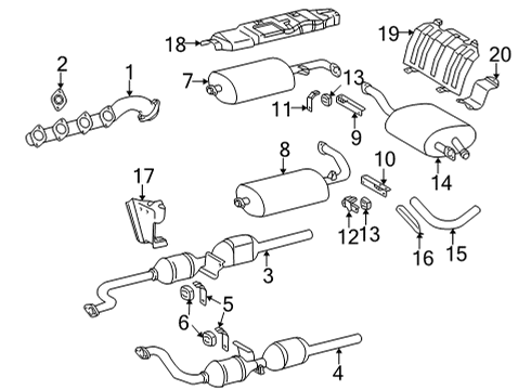 2006 Mercedes-Benz G500 Exhaust Components Diagram