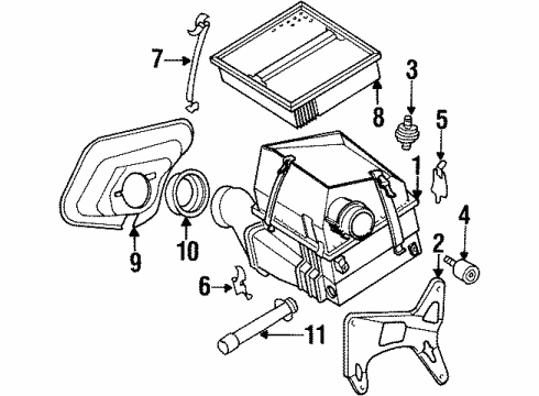 1995 Mercedes-Benz E300 Air Intake Diagram