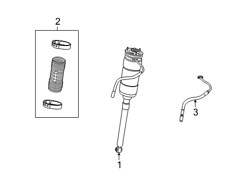 2012 Mercedes-Benz S550 Struts & Components - Rear Diagram 1