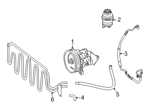 2006 Mercedes-Benz G55 AMG P/S Pump & Hoses, Steering Gear & Linkage Diagram 2