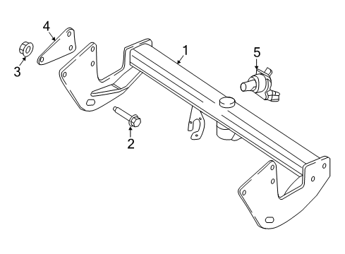 2016 Mercedes-Benz Metris Trailer Hitch Components Diagram