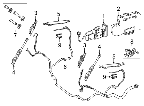 2021 Mercedes-Benz E450 Convertible Top, Body Diagram