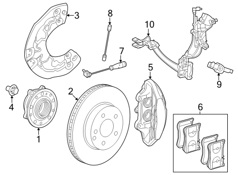 2024 Mercedes-Benz EQS 450+ SUV Front Brakes