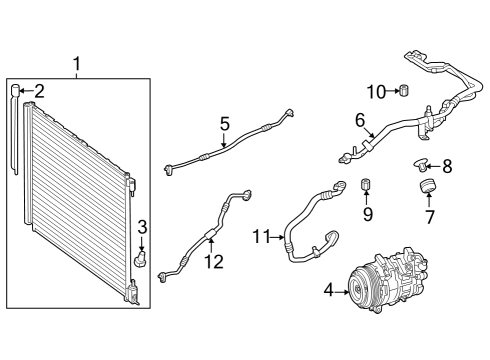 2022 Mercedes-Benz SL55 AMG A/C Compressor Diagram