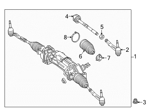 2017 Mercedes-Benz E300 Steering Column & Wheel, Steering Gear & Linkage Diagram 3