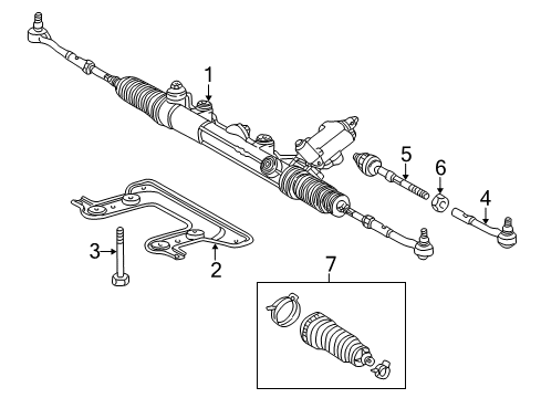 2004 Mercedes-Benz CL55 AMG Steering Column & Wheel, Steering Gear & Linkage Diagram 2