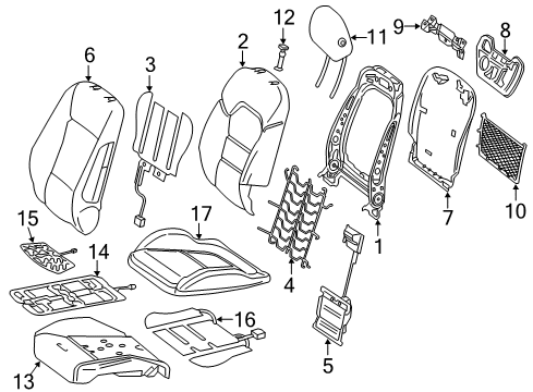 Headrest Guide Diagram for 246-970-00-41-7H52