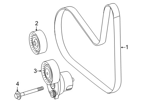 2018 Mercedes-Benz C350e Belts & Pulleys Diagram