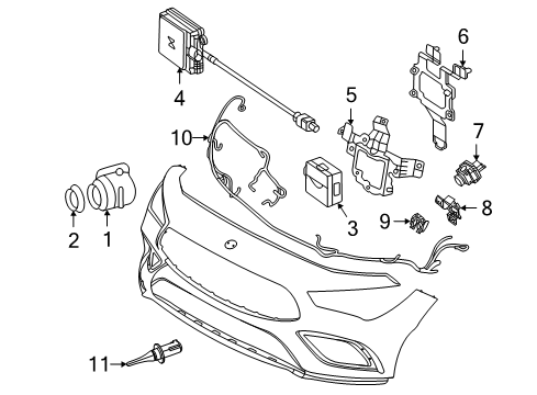 2020 Mercedes-Benz CLA250 Lane Departure Warning Diagram 1