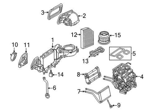 2024 Mercedes-Benz C43 AMG A/C Evaporator & Heater Components