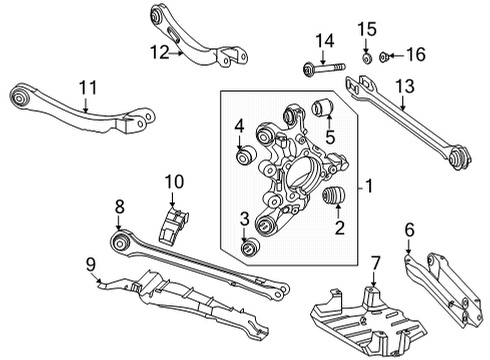 Lower Control Arm Inner Bolt Diagram for 000000-001164