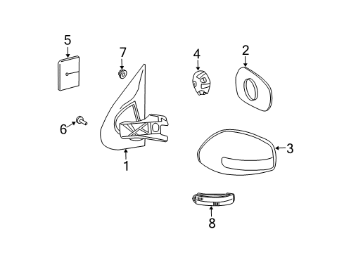 2002 Mercedes-Benz ML500 Mirrors, Electrical Diagram 1