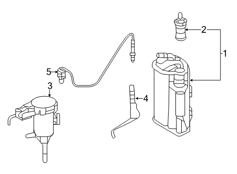 Rear Oxygen Sensor Diagram for 000-905-37-03