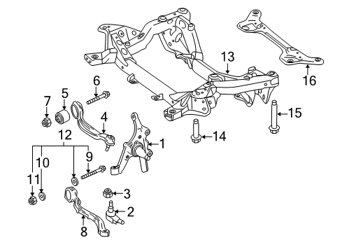 2014 Mercedes-Benz E63 AMG Front Suspension, Control Arm, Stabilizer Bar Diagram 2