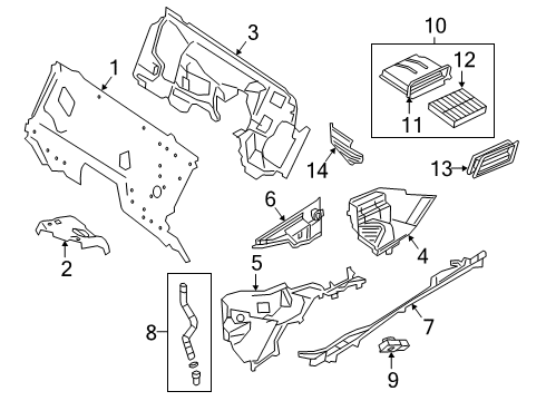 Partition Panel Diagram for 463-620-76-00