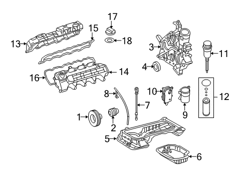 2007 Mercedes-Benz ML500 Engine Parts, Mounts, Cylinder Head & Valves, Camshaft & Timing, Oil Pan, Oil Pump, Crankshaft & Bearings, Pistons, Rings & Bearings