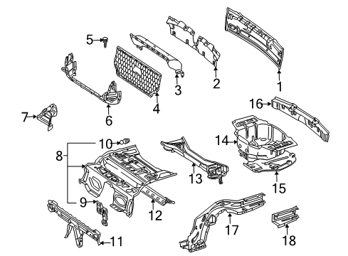 2009 Mercedes-Benz SLK300 Rear Body & Floor Diagram