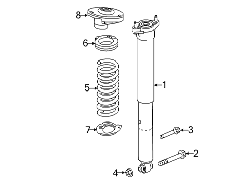 2021 Mercedes-Benz GLC300 Shocks & Components - Rear Diagram 2