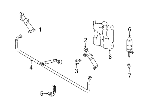 2004 Mercedes-Benz C230 Washer Components Diagram 2