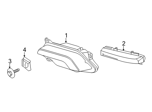 Daytime Run Lamp Diagram for 212-820-07-56