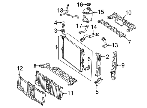 2023 Mercedes-Benz S500 Radiator & Components Diagram 2