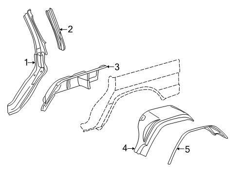 2011 Mercedes-Benz G550 Inner Structure - Quarter Panel Diagram